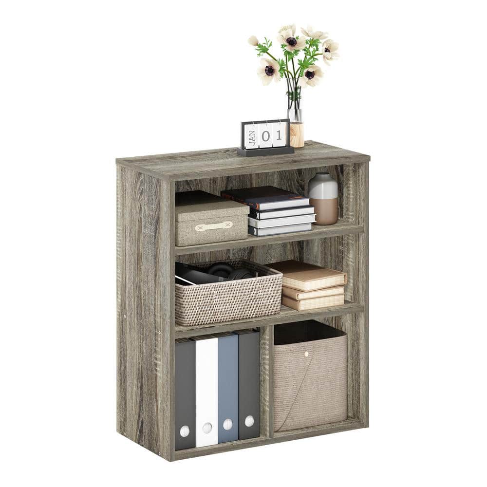 Adjustable French Oak 3-Tier Display Bookcase