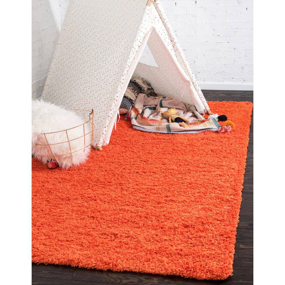 Luxe Softness 6' x 9' Blue Solid Shag Area Rug