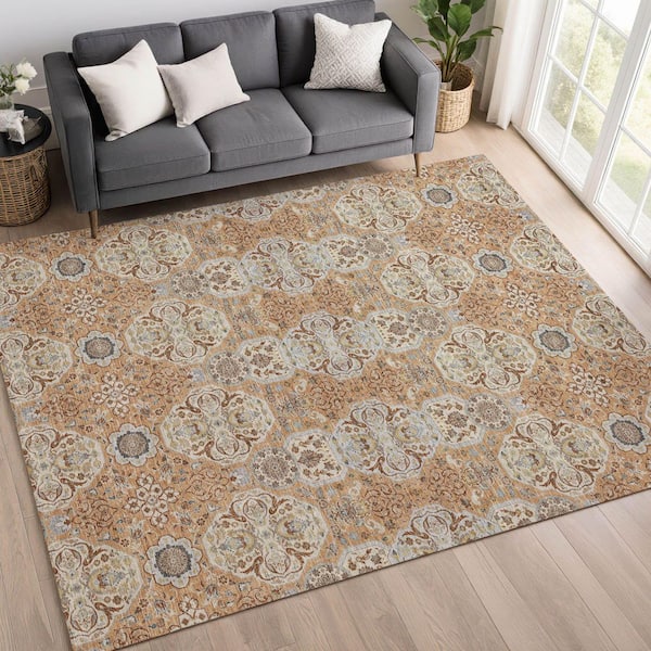 ギャルソンRUG Addison Rugs Chantille Machine Washable Indoor/Outdoor Abstract