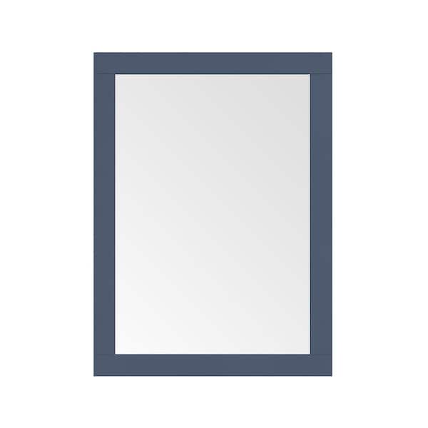 Lincoln 22 in. W x 30 in. H Rectangular Framed Wall Mount Bathroom Vanity Mirror in Midnight Blue