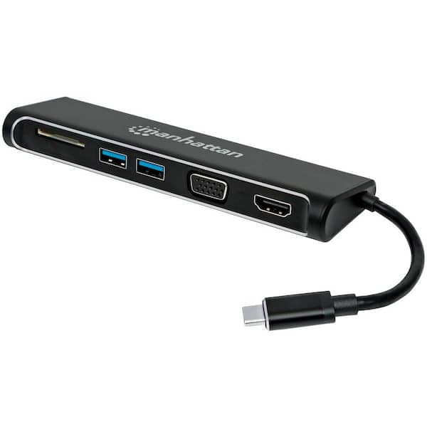 Manhattan SuperSpeed USB-C to HDMI/VGA 4-in-1 Docking Converter 152631 -  The Home Depot