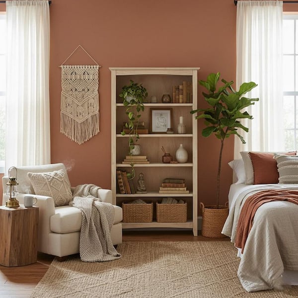 International Concepts 60 in. Unfinished Wood 5-shelf Standard Bookcase with Adjustable Shelves