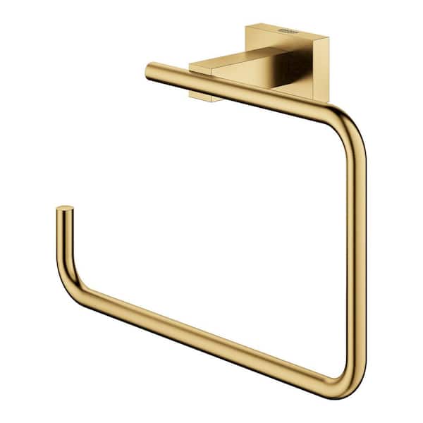 Essentials Cube Wall Mounted Towel Ring in Brushed Cool Sunrise