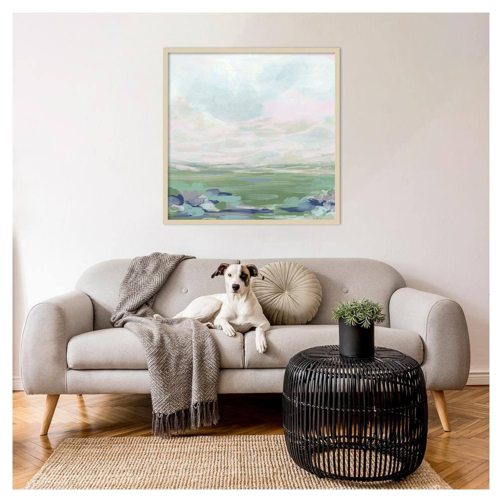 Lavender Scape I Svelte Natural Framed Graphic Art Print