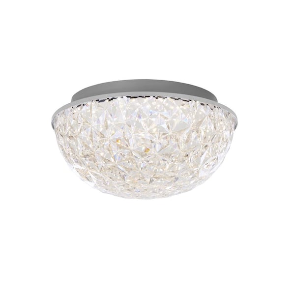 Ellis Place 12.25 in. Chrome LED Modern Flush Mount Light