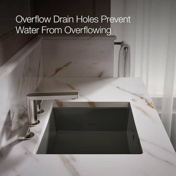 KOHLER Verticyl 19.8 x 15.625 in. Undermount Bathroom Sink in Gray