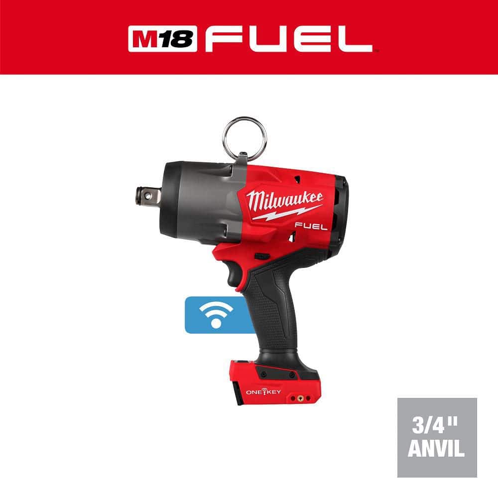 Milwaukee M18 FUEL ONE-KEY 18V Lithium-Ion Brushless Cordless 3/4 in. High Torque Impact Wrench with Friction Ring (Tool-Only)