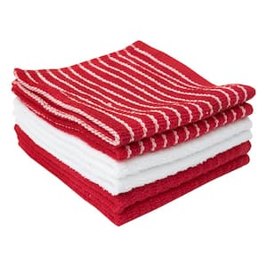 RITZ Terry Plaid Cotton Kitchen Towel and Dish Cloth Paprika Set of  3-Towels and 3-Dish Cloths 95583A - The Home Depot