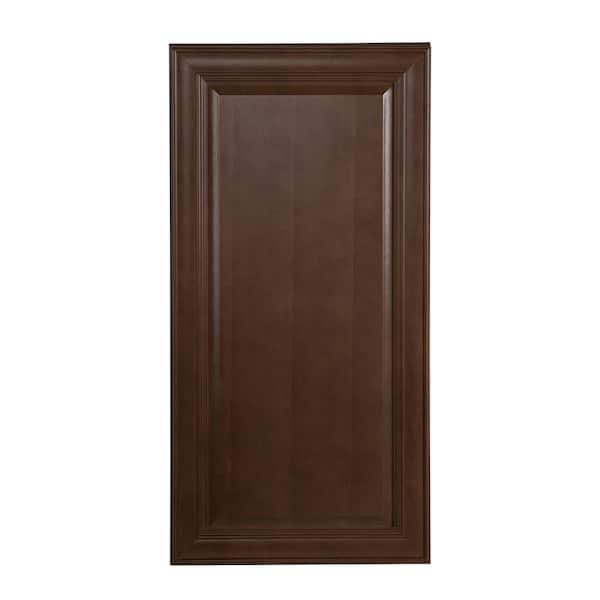 Hampton Bay Benton Assembled 18x36x12 in. Wall Cabinet in Butterscotch