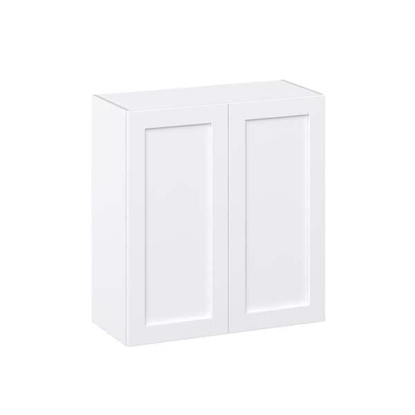 J COLLECTION Milton 33 in. W x 14 in. D x 35 in. H Assembled Shaker Wall Kitchen Cabinet in Bright White