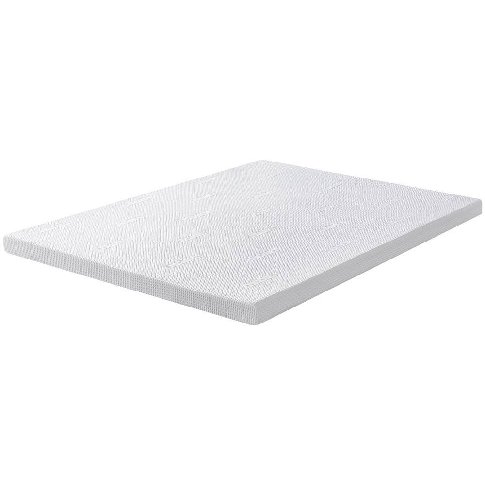 SUBRTEX Medium 3 in. King Gel Memory Foam Mattress Topper with Cover