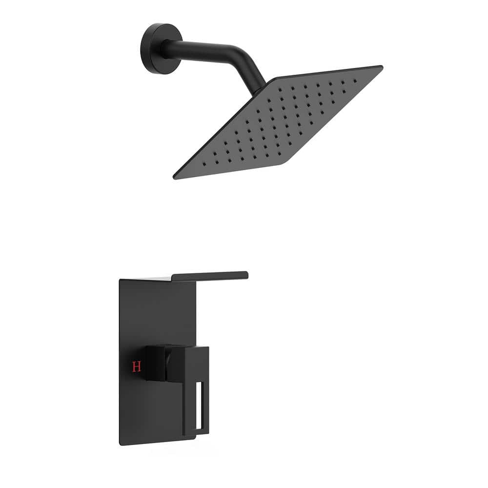 Single Handle 1-Spray 8 in. Wall Mount Shower Faucet 2.2 GPM with High Pressure, 360° adjustable in Brushed Nickel price history on PriceWatchPro