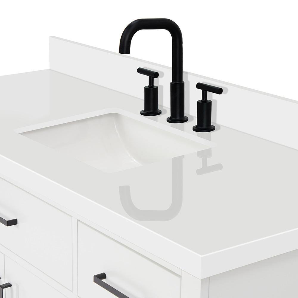 Hepburn 55" White Freestanding Single Basin Vanity Set