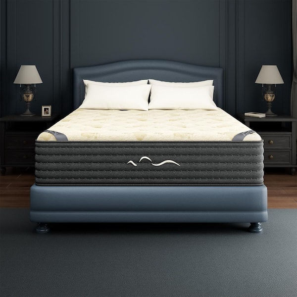 Babo Care FULL Firm Hybrid Gel Memory Foam 12 in. PlushPillow Top with Cozy Cashmere Fabric and Flipable Motion Isolation Mattress