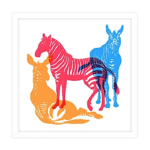 Colored Layering Framed Animal Art Print 18 in. x 18 in.  P07-AK00169-M2002-16x16 - The Home Depot