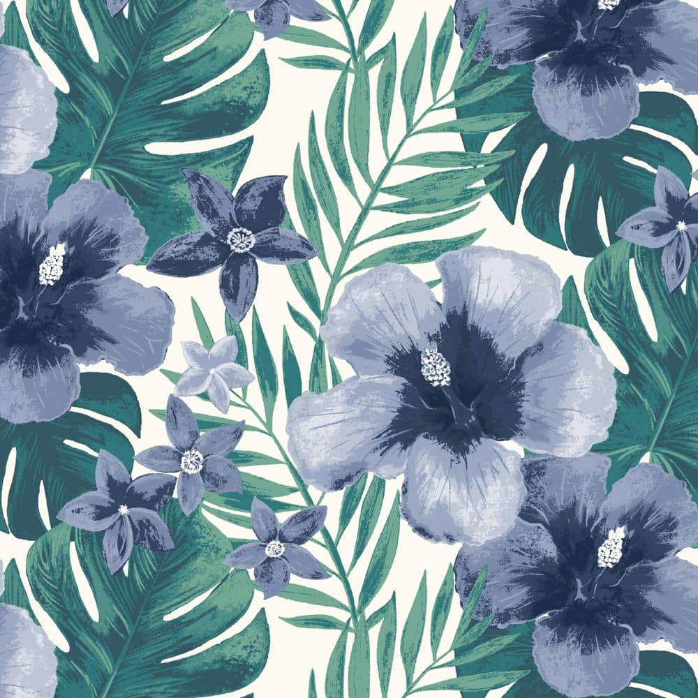 Salome Tropical Blue and Green Outdoor Throw Pillow Set, 16 x 16