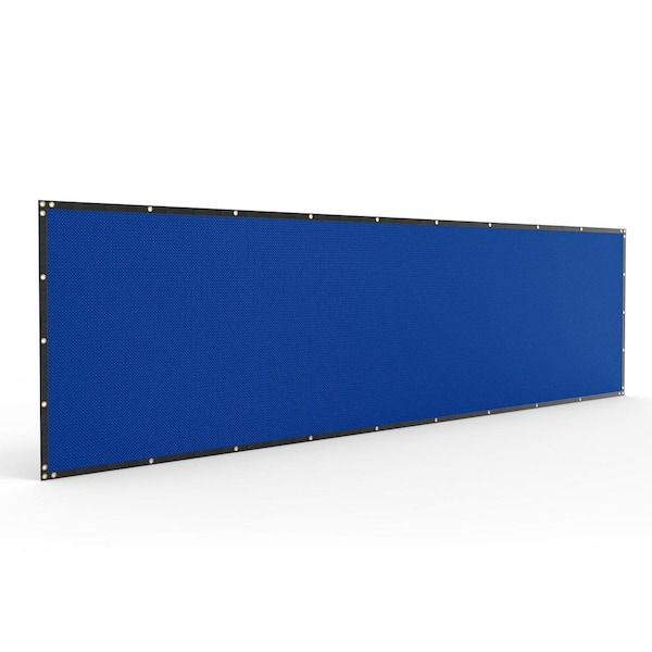 6 ft. x 25 ft. HDPE Privacy Fence Screen with Copper Grommets, 90% UV Blockage, Cable Zip Ties Included, Blue