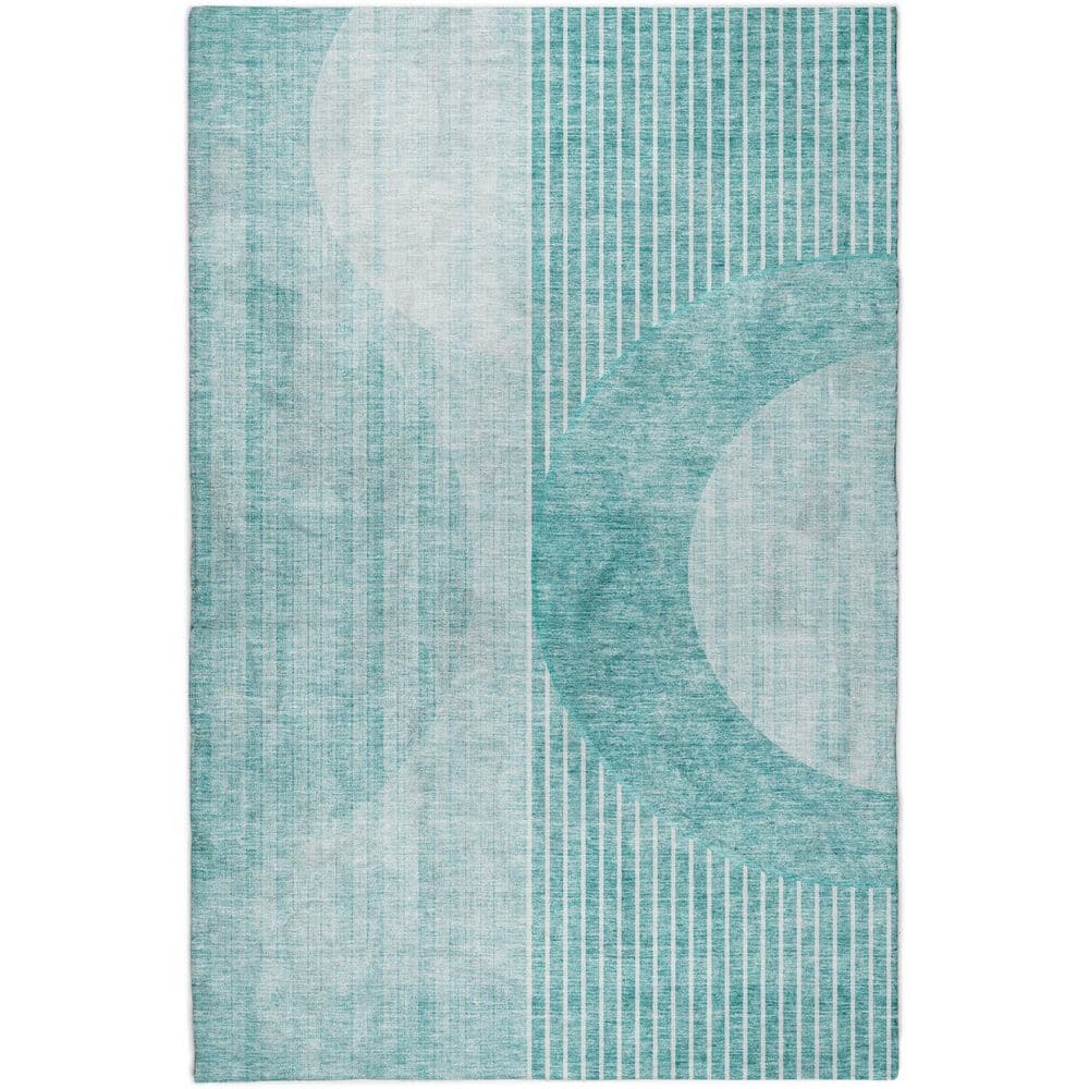 Dream Shag Premium Machine Washable Abstract ADS676 Teal 8 ft. x 10 ft. Area Rug price history on PriceWatchPro