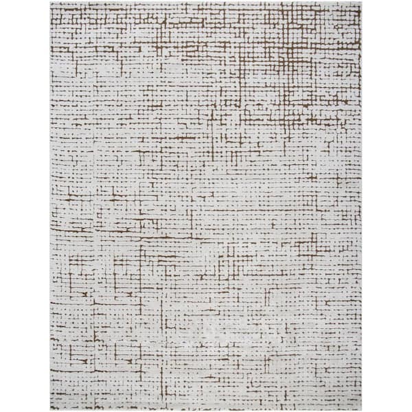 Cascade Beige/Gray Modern 9 ft. x 12 ft. Indoor Area Rug