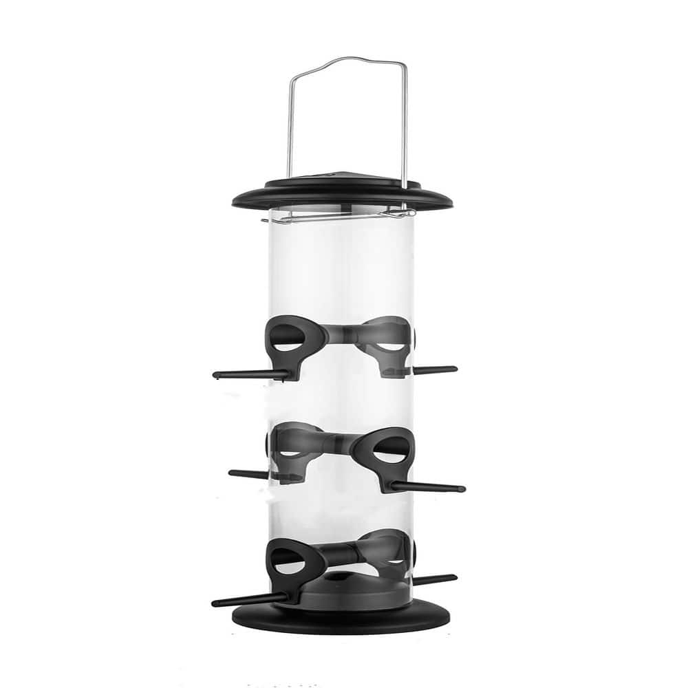 Black Metal Hanging Bird Seed Feeder with 14 in. 6-Port for Wild Birds price history on PriceWatchPro