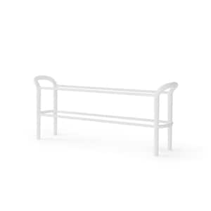 14 in. H 9-Pair White ShoeStack Shoe Rack