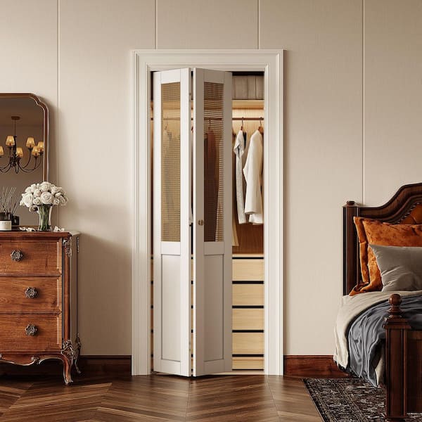 SOCBAZZAR 24 in x 78.75 in. Half Paneled Solid Core Ratten Weaving