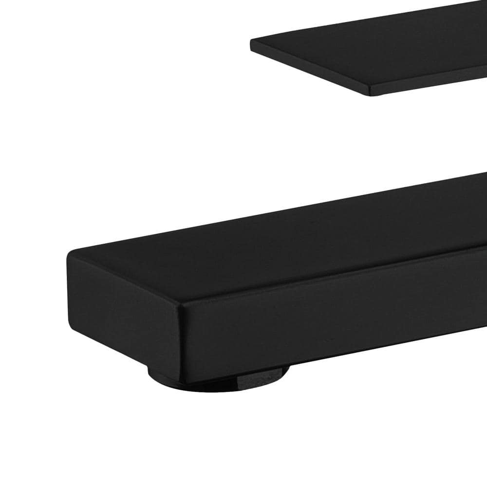 Matte Black Stainless Steel Single-Handle Bathroom Faucet