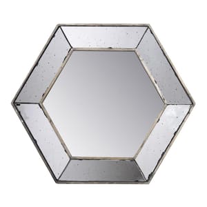Anky 21.4 in. W x 18.6 in. H MDF Framed Silver Wall Mounted Decorative Mirror