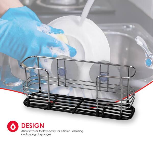 Real Solutions for Real Life Clear Sink Sponge Holder RS-SCTSPNG-CLR - The  Home Depot