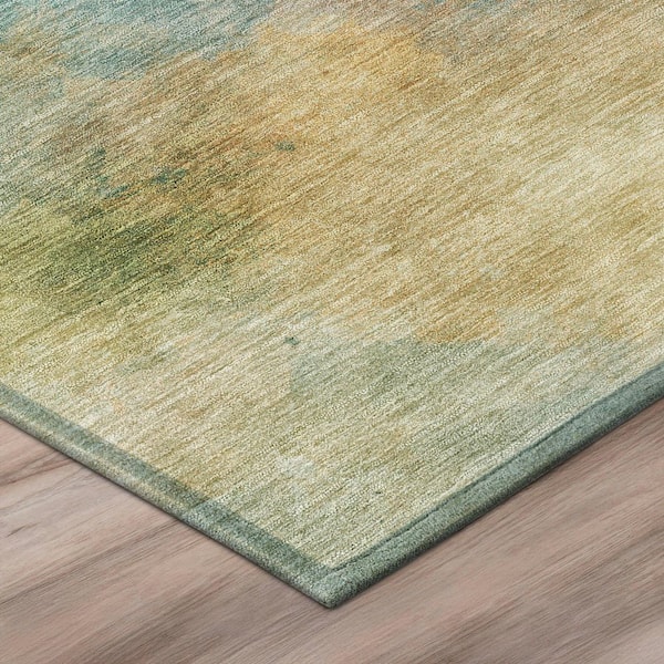 Chantille Machine Washable Indoor/Outdoor Abstract ACN2883 Teal 2 ft. x 3 ft. Accent Rug