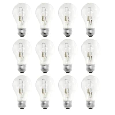 29-Watt Equivalent A19 Dimmable Soft White Halogen Light Bulb (12-Pack)