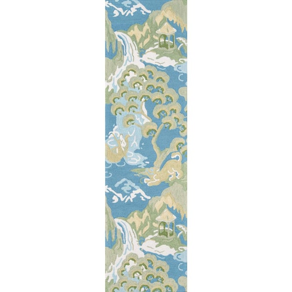 Momeni Embrace Road to Canton Blue 2 ft. 3 in. x 8 ft. Runner Rug