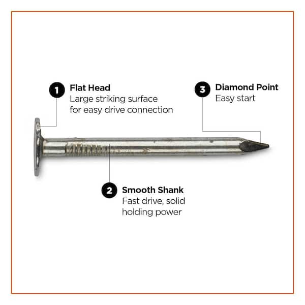 Pro-Fit 1-3/4 in. Electro-Galvanized Nail 5 lb