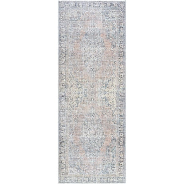 Livabliss Becki Owens Darling Medium Gray Traditional Washable 2 ft. x 7 ft. Indoor Area Rug