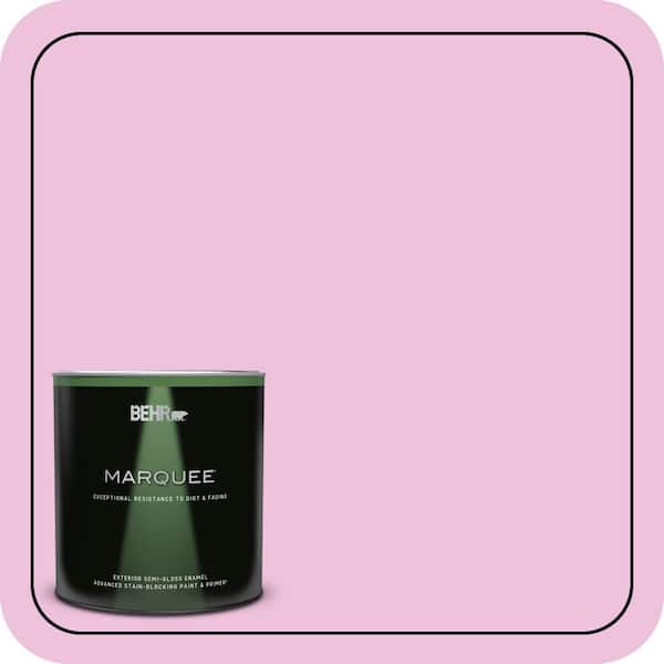 BEHR MARQUEE 1 qt. #P120-1 Starlet Pink Semi-Gloss Enamel Exterior Paint & Primer