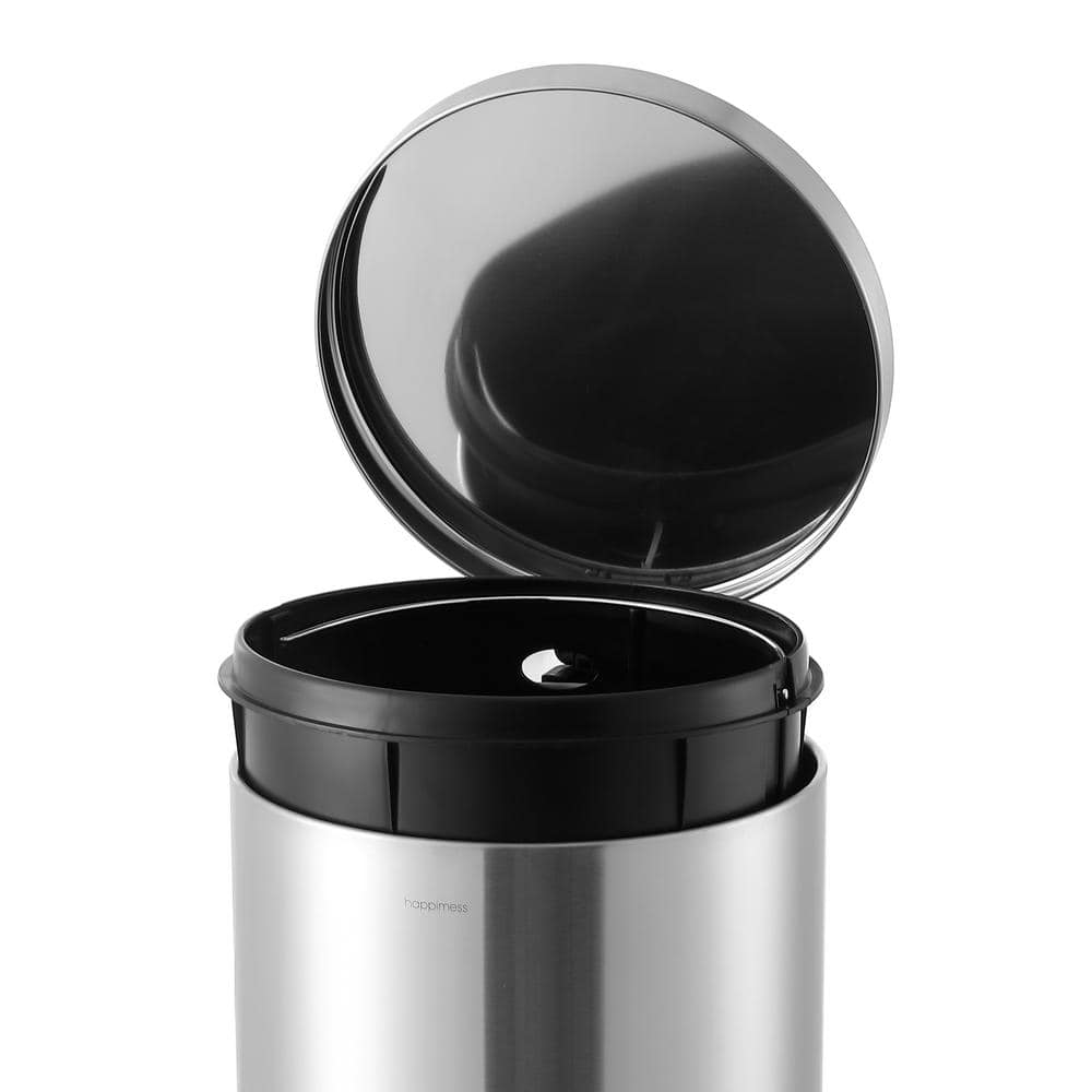 Oscar 8-Gallon Stainless Steel Step-Open Trash Can with Mini Bin