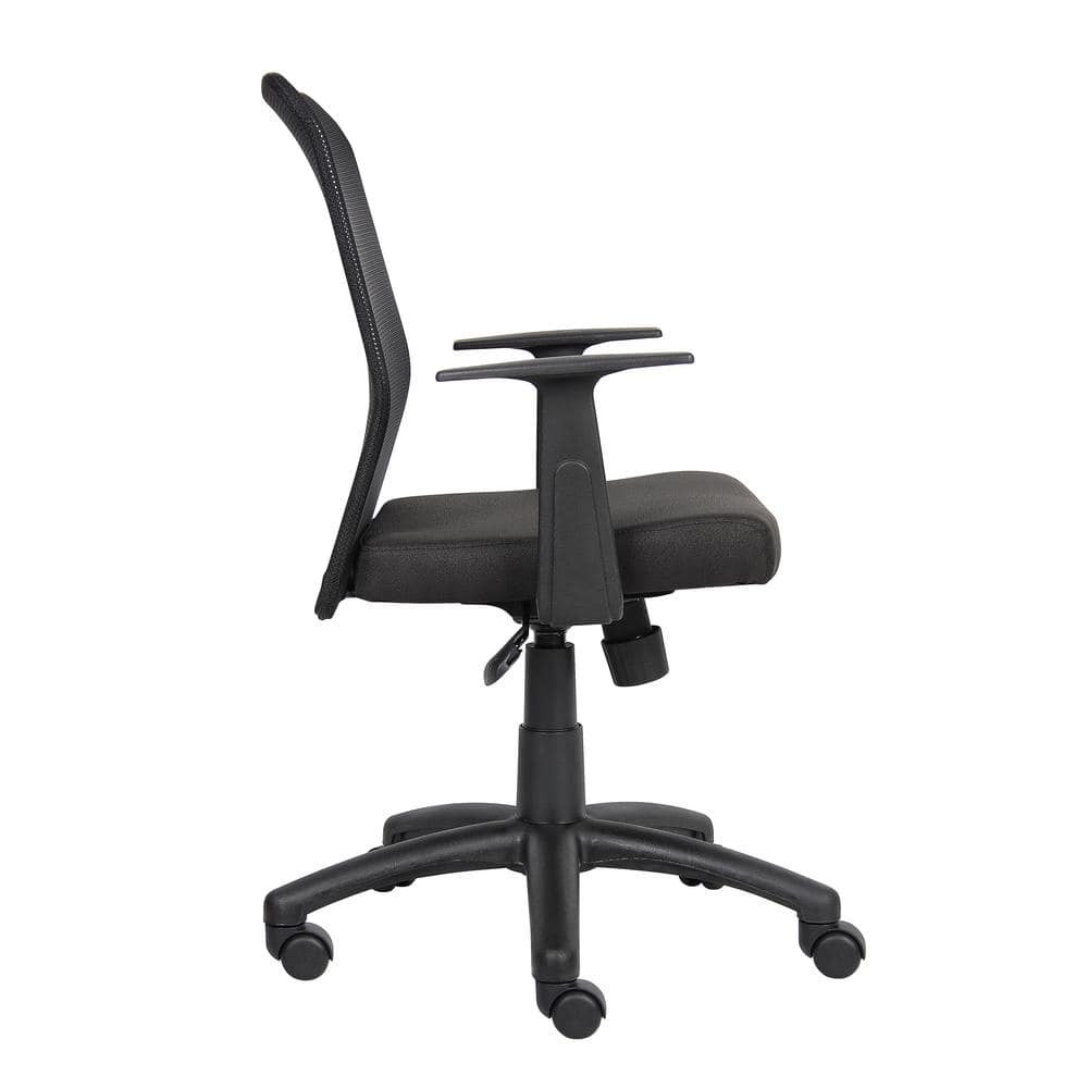 Black Mesh Swivel Office Task Chair with Arms