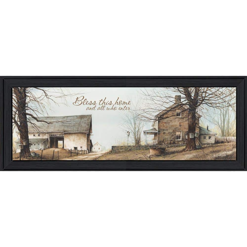 HomeRoots Bless This Home by Unknown 1 Piece Framed Graphic Print Home ...