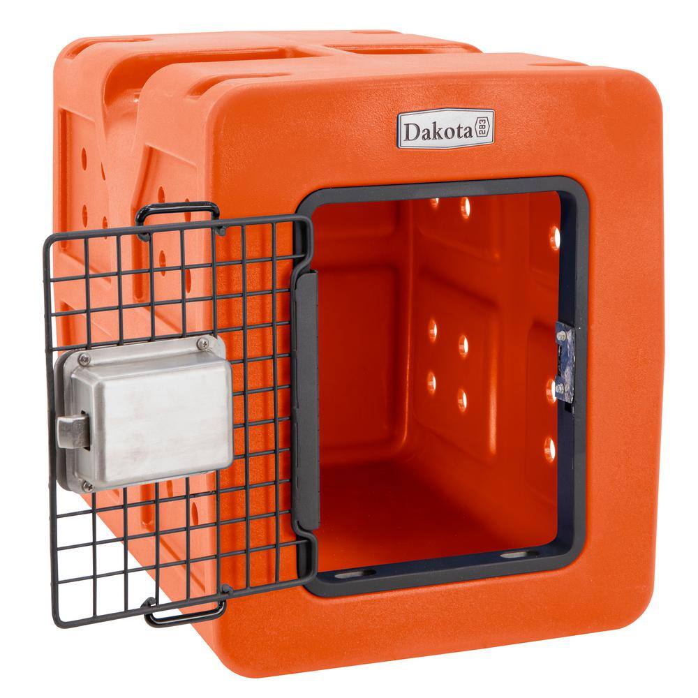 Extra Large Orange Polypropylene Dog Kennel with Framed Door
