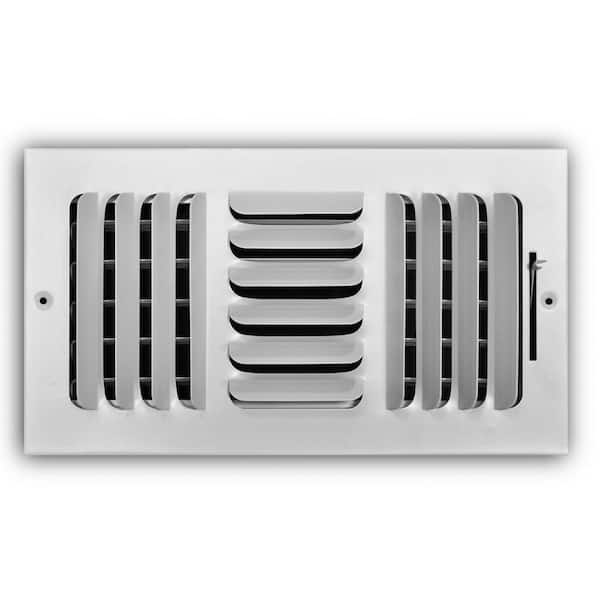 Everbilt 12 in. x 6 in. 3-Way Fixed Curved Blade Wall/Ceiling Register