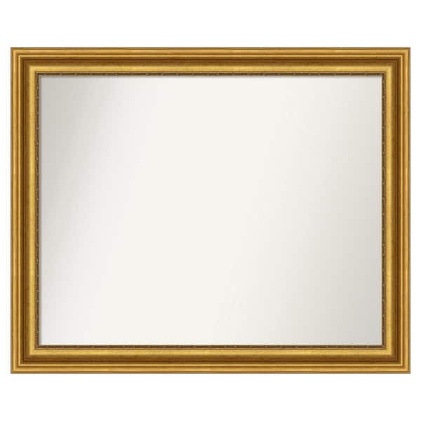 Amanti Art Parlor Gold 43.75 in. W x 35.75 in. H Custom Non-Beveled Recycled Polystyrene Framed Bathroom Vanity Wall Mirror