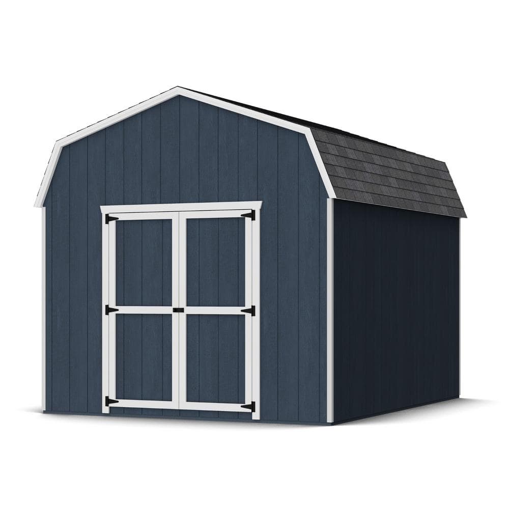 Value Gambrel 10 ft. x 12 ft. Outdoor Wood Storage Shed Precut Kit with 6 ft. Sidewalls and Floor (120 sq. ft.) price history on PriceWatchPro