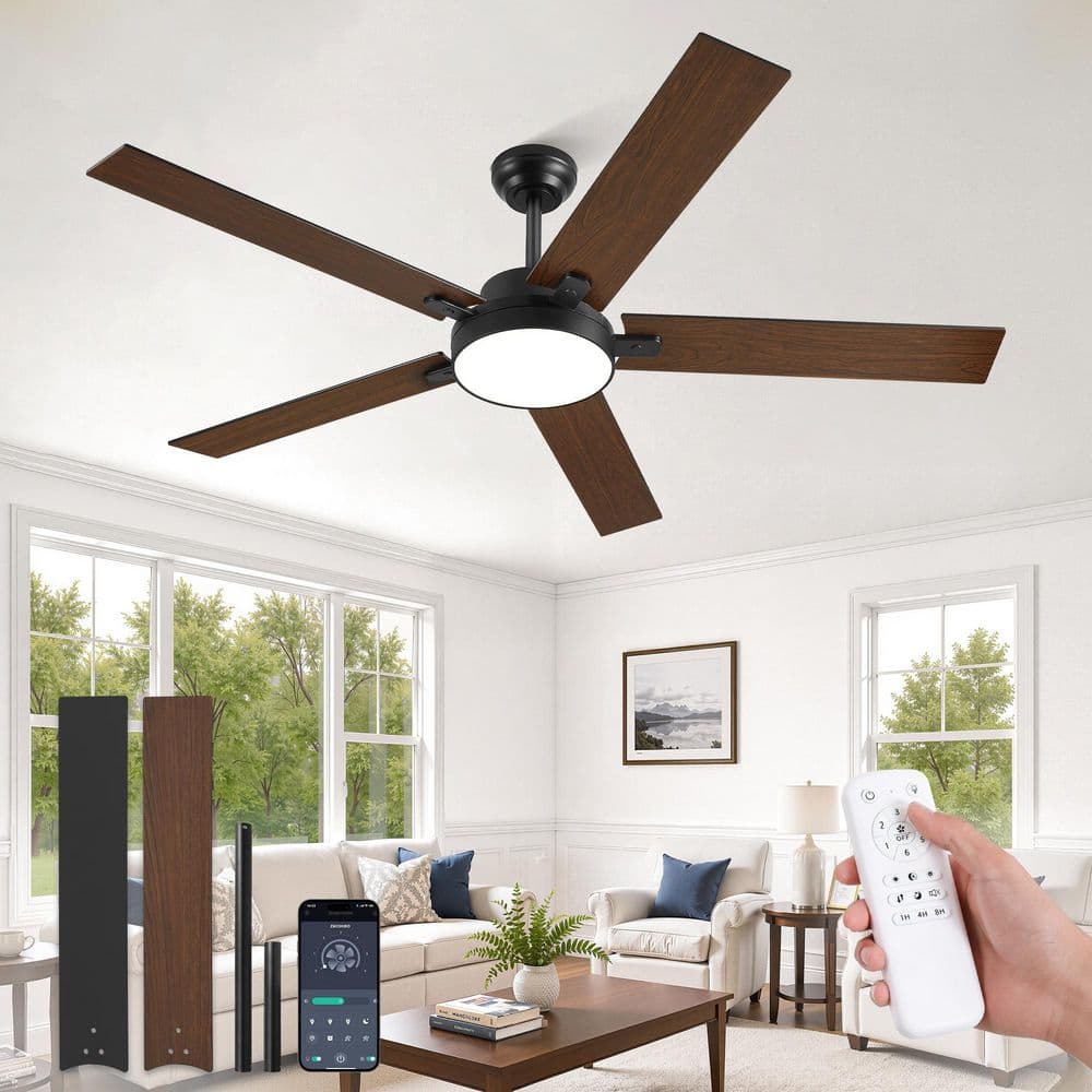 60 in Ceiling Fan with Lights and Remote, Smart APP Control, Dimmable, Quiet DC Motor Reversible Blades,Timer, 6 Speeds price history on PriceWatchPro