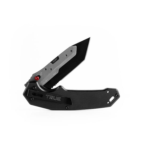 Swift Edge 3.5 in. Tanto Replaceable Blade Folding Knife with Black G10 Handle