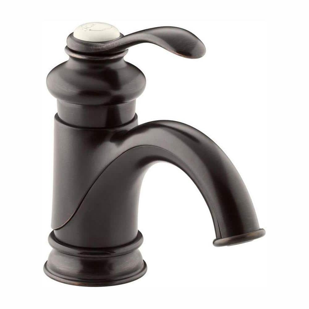 Kohler Fairfax Single Hole Single Handle Mid Arc Bathroom Vessel Sink Faucet In Oil Rubbed Bronze K 12182 2bz The Home Depot