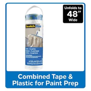ScotchBlue 4 ft. x 90 ft. Clear Pre-Taped Painter's Plastic Sheet (Case of 6)