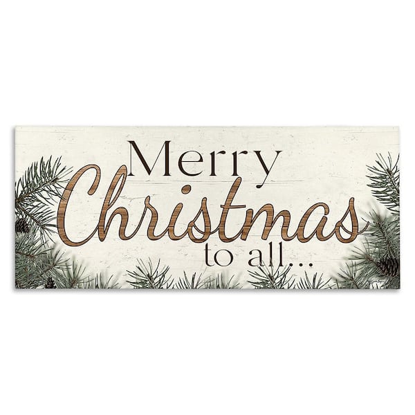 Woodland Christmas Typography by Susie Boyer 1-Piece Unframed Graphic Print Typography Poster Art Print 40 in. x 17 in.
