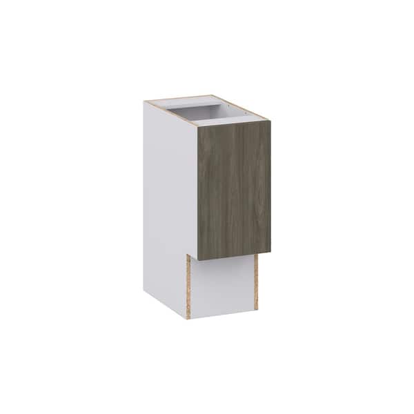 J COLLECTION Medora Textured Slab Walnut Assembled 12 in. W x 30 in. H x 21 in. D Accessible ADA Vanity Base Kitchen Cabinet