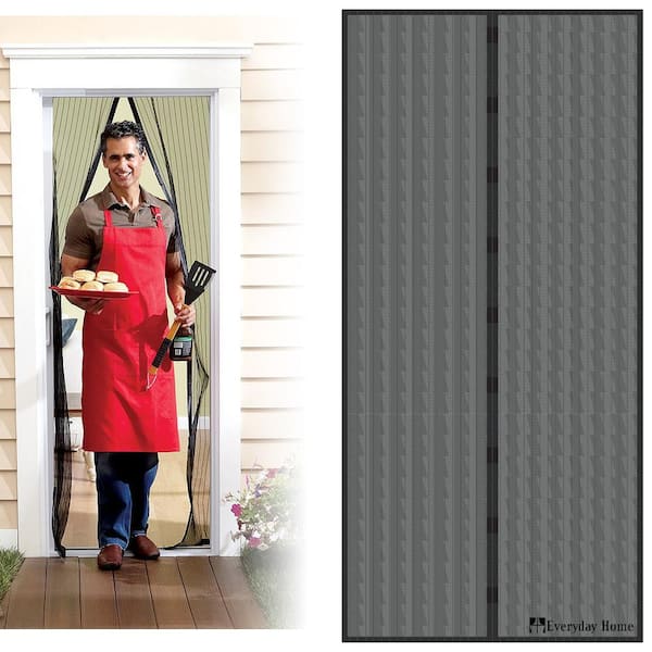 Everyday Home 38 In X 80 Magnetic Screen Door With Heavy Duty Magnetesh Curtain W150145 The