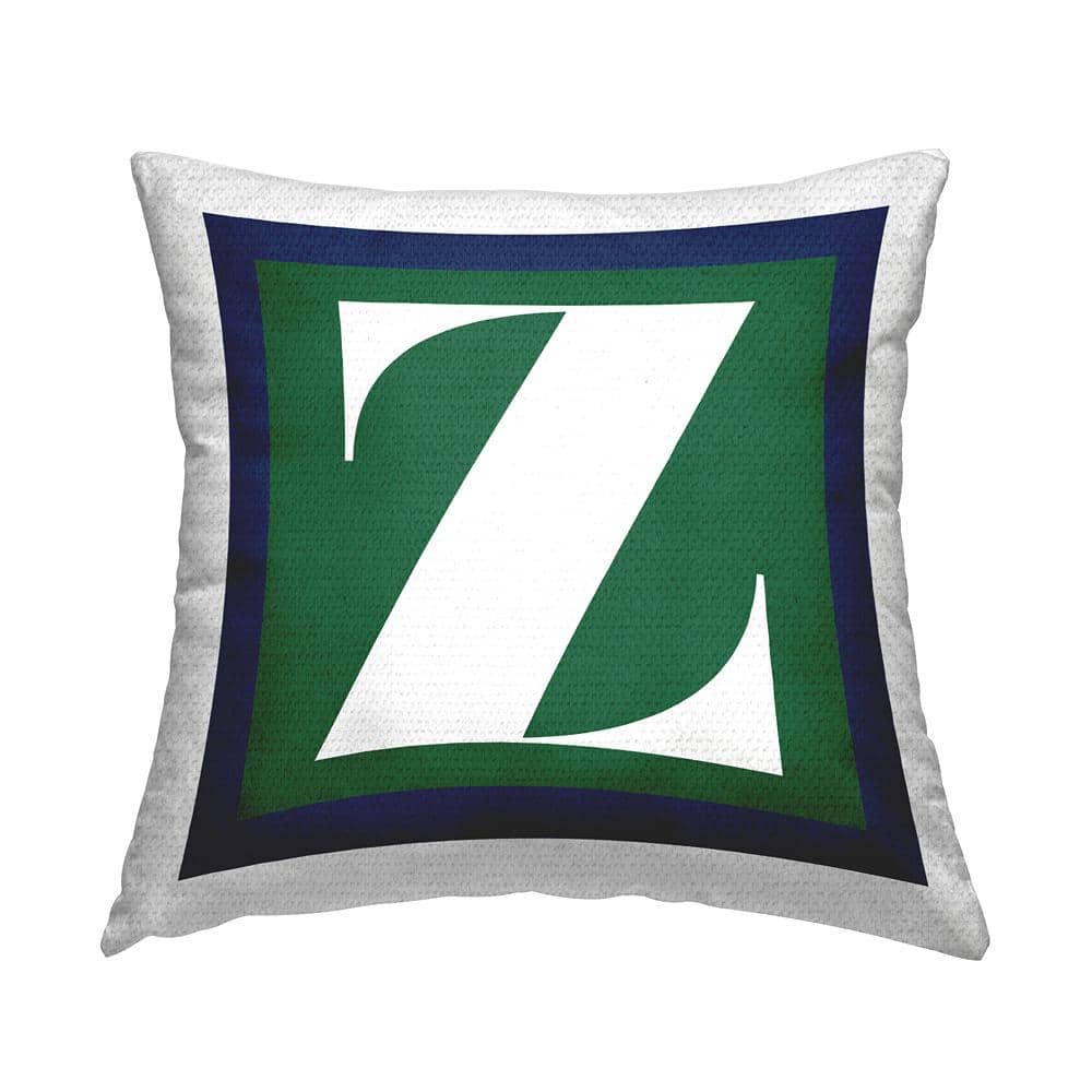 Bold Green Letter Z Square Outdoor Throw Pillow price history on PriceWatchPro